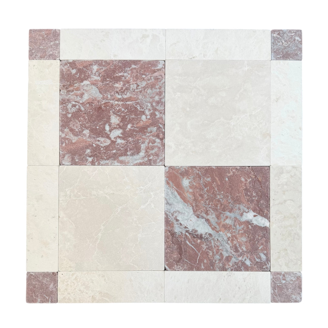 Natural Stone Square Dot 45mm Tumbled