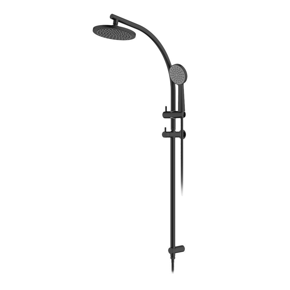 Abey Twin Curve Rail and Hand Shower Ensemble