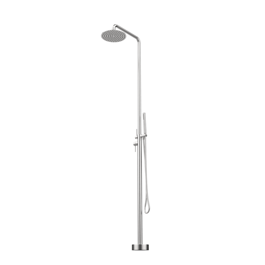Abey Gareth Ashton 316 Marine Grade Stainless Steel Freestanding Round Shower Head (250mm) & Handshower
