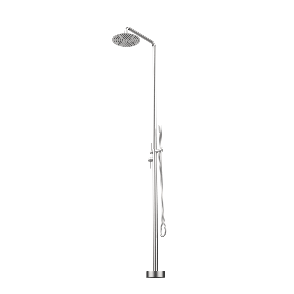 Gareth Ashton Alfresco 316 Marine Grade Stainless Steel Freestanding Round Shower Head (250mm) & Handshower