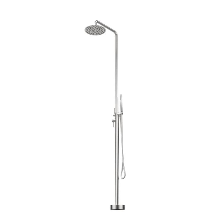 Gareth Ashton Alfresco 316 Marine Grade Stainless Steel Freestanding Round Shower Head (250mm) & Handshower