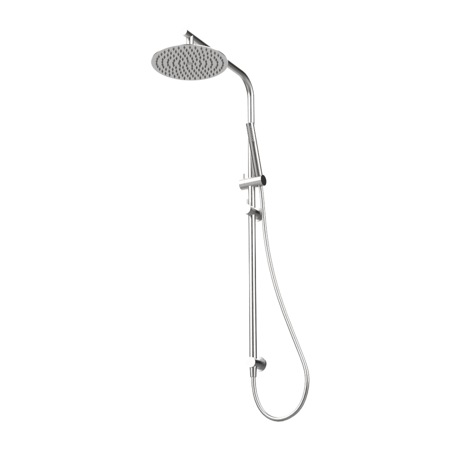 Abey Gareth Ashton 316 Marine Grade Stainless Steel Twin Round Showerhead (250mm) & Handshower