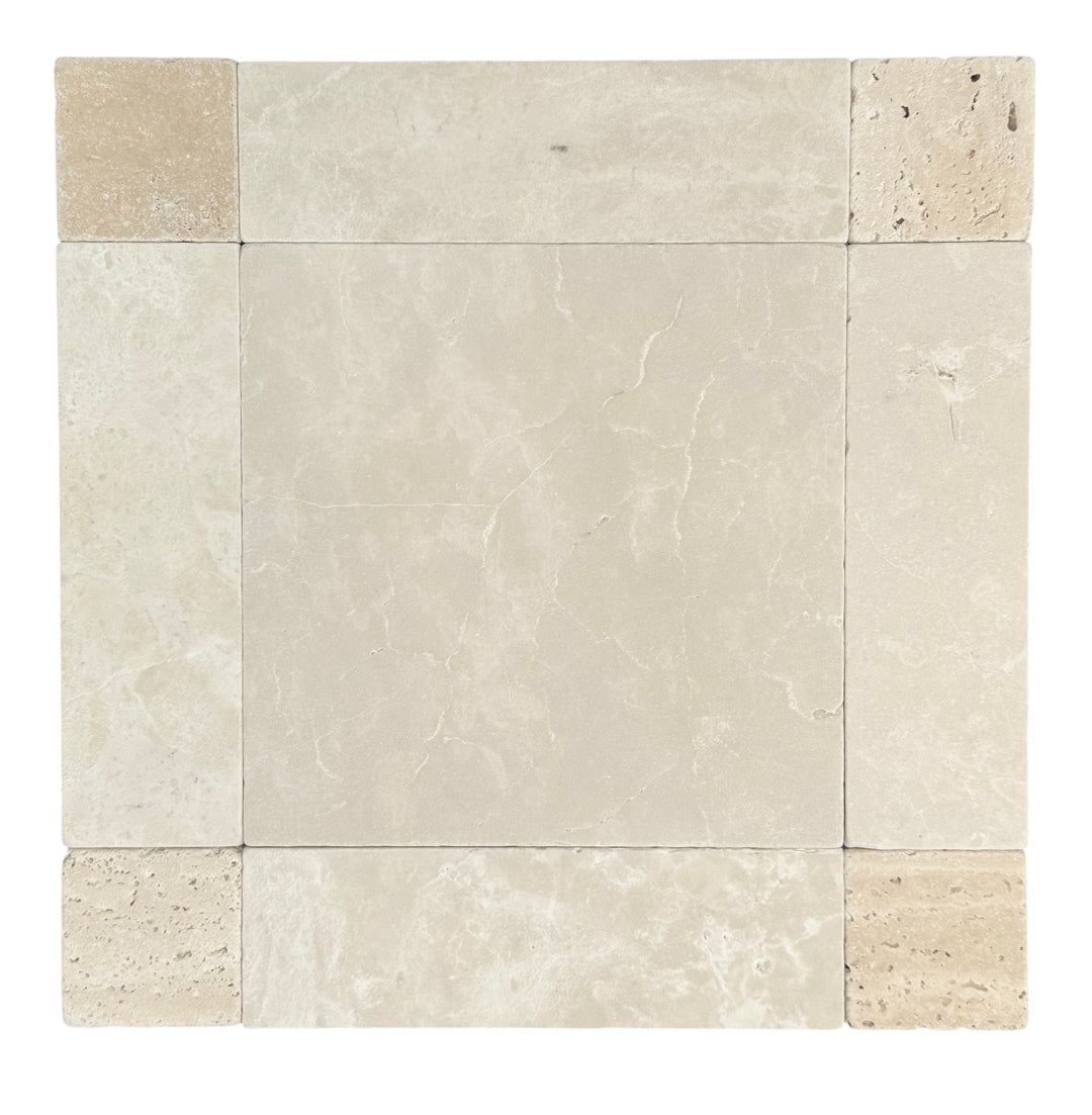 Natural Stone Square Dot 45mm Tumbled