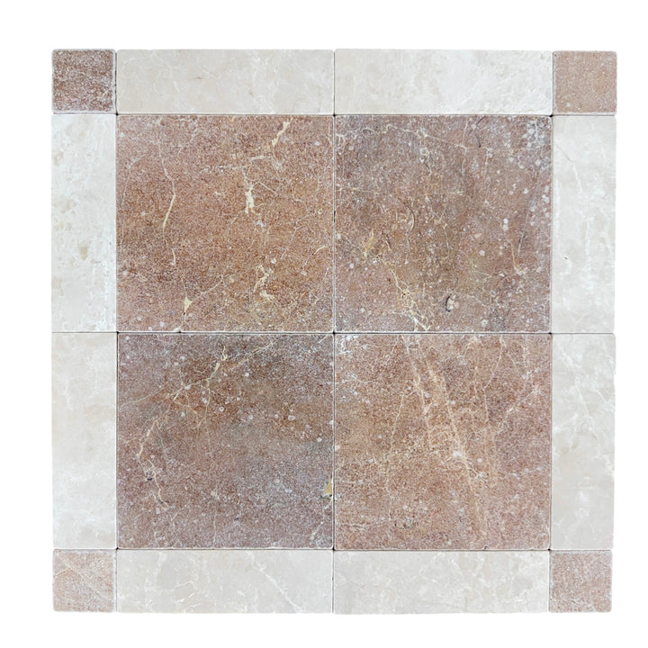 Natural Stone Square Dot 45mm Tumbled