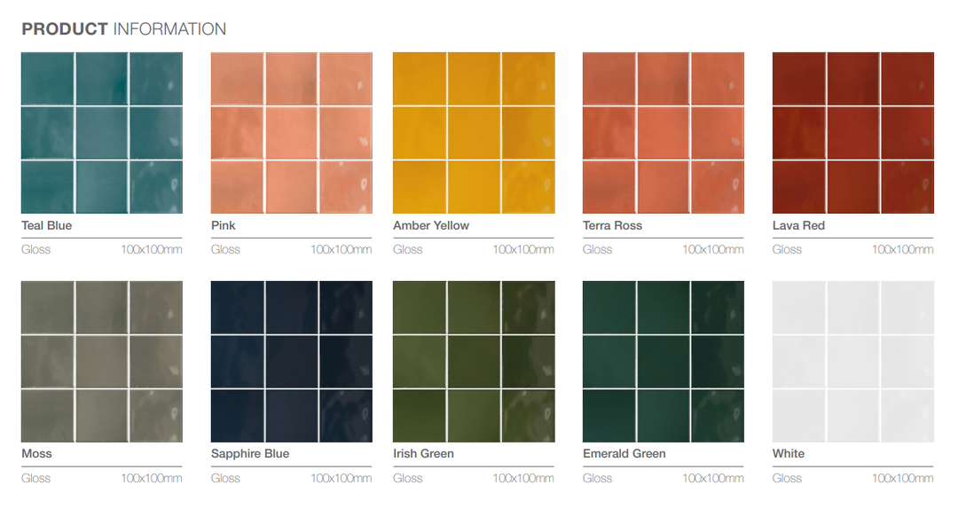 Retromix Series Glazed Porcelain 100x100mm