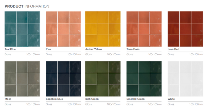 Retromix Series Glazed Porcelain 100x100mm