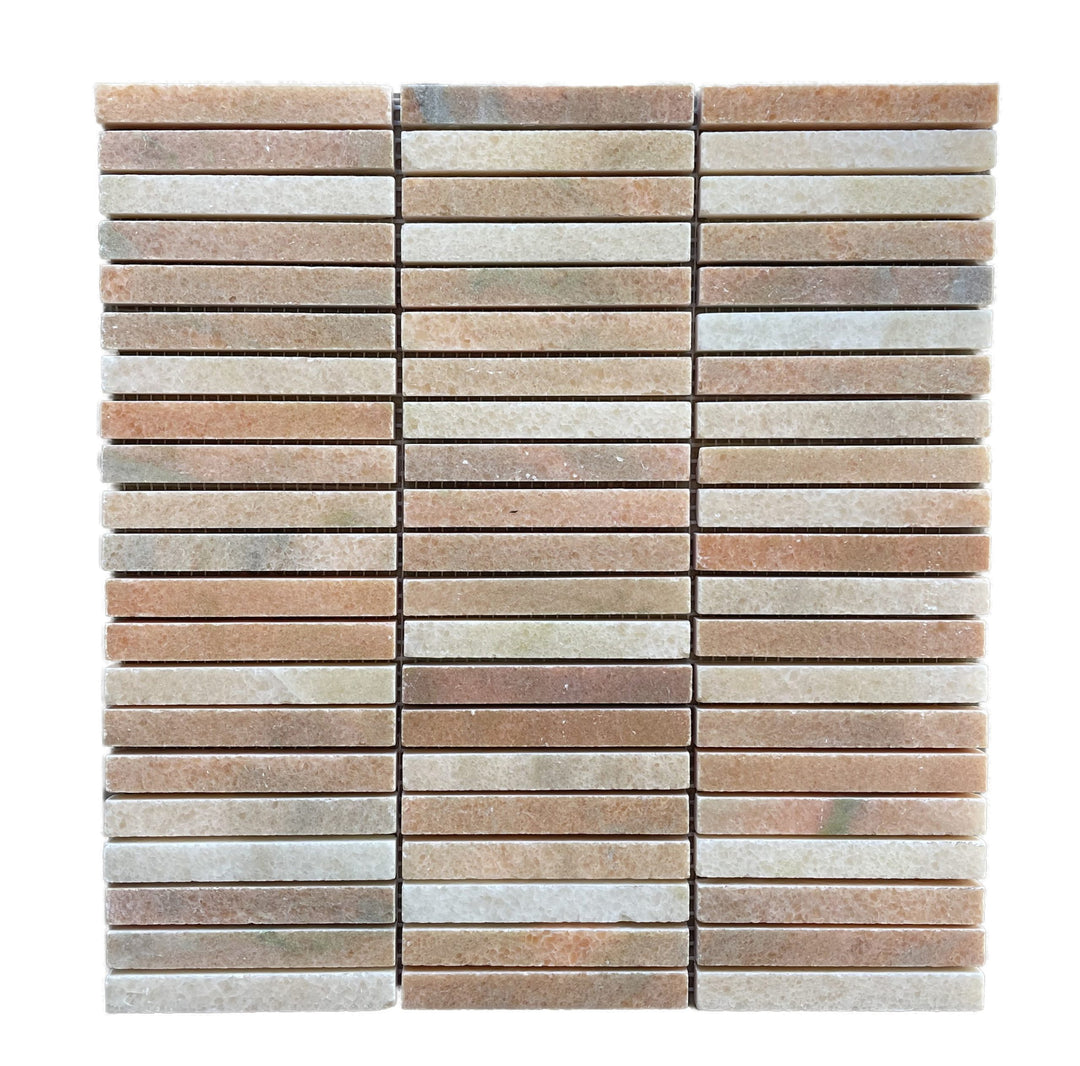 Rosa Portogallo Honed Finger Mosaic