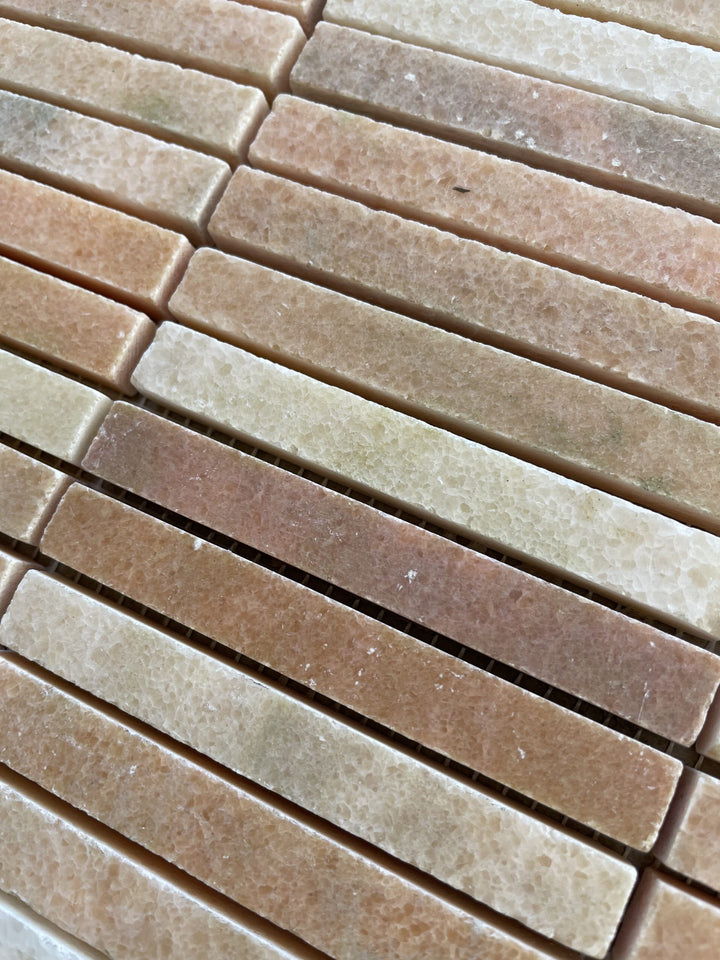 Rosa Portogallo Honed Finger Mosaic