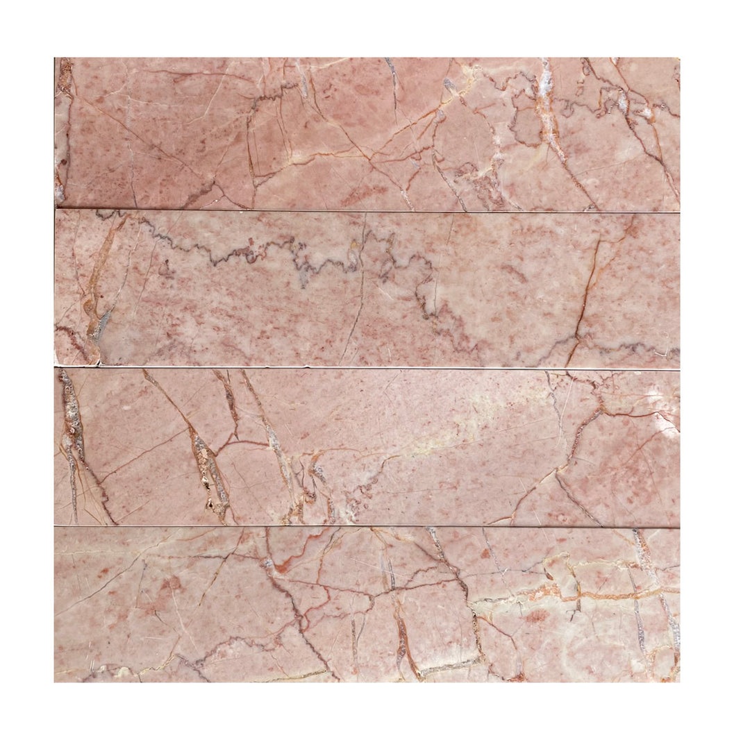 Rosso Crema Honed Marble Long Subway