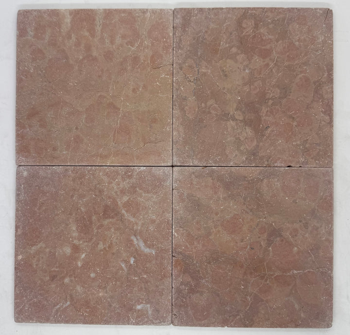 Natural Stone Rosso Verona Tumbled Square Tile 150×150mm