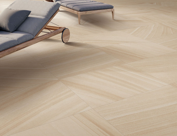 River Sandstone Porcelain Collection Paver & Coping