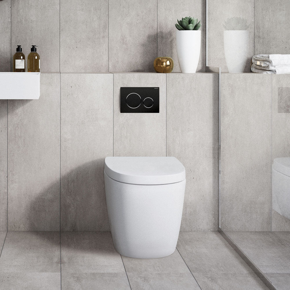 Geberit Sigma 20 Round Button Flush Plate, Brushed Stainless Steel
