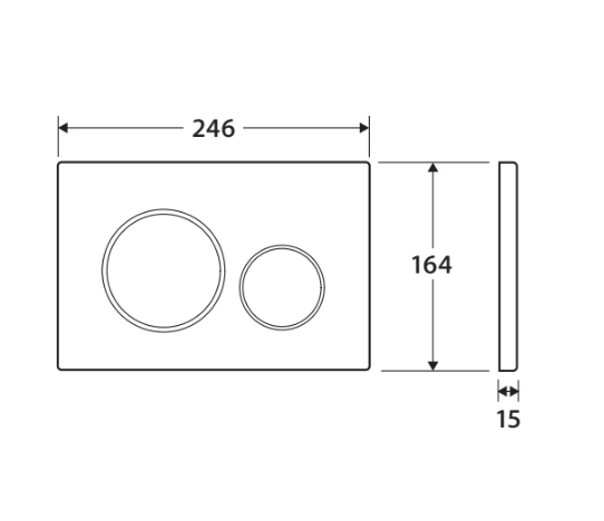 Geberit Sigma 20 Round Button Flush Plate, Brushed Stainless Steel