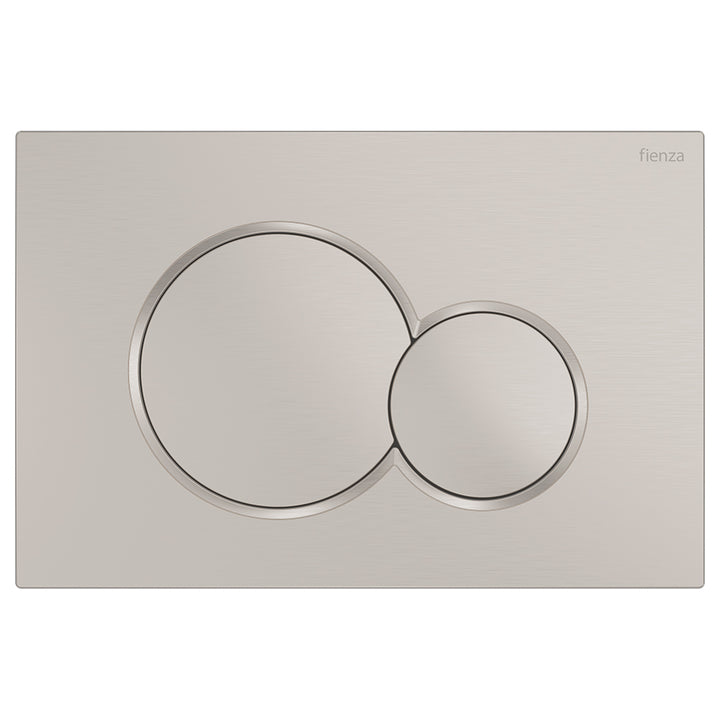 Fienza Sigma Round Button Flush Plate Brushed Nickel