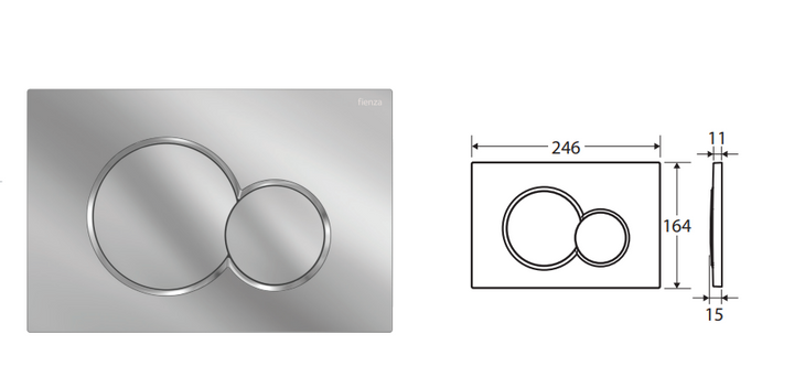 Fienza Sigma Round Button Flush Plate Matte White
