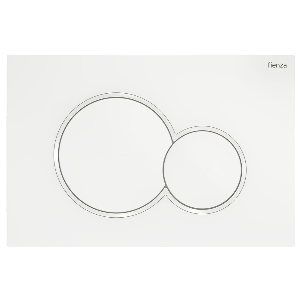 Fienza Sigma Round Button Flush Plate Matte White