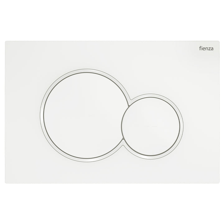 Fienza Sigma Round Button Flush Plate Matte White