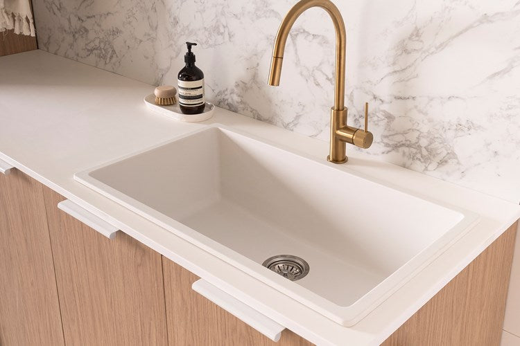 ADP Bellevue Large Rectangular Sink Matte White