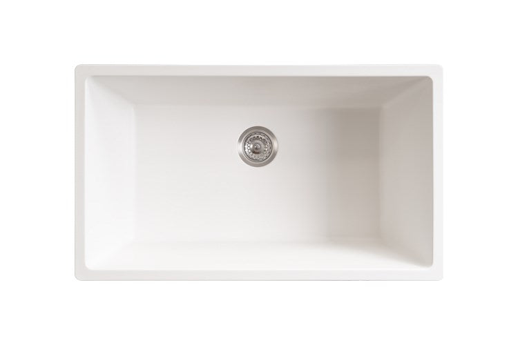 ADP Bellevue Large Rectangular Sink Matte White