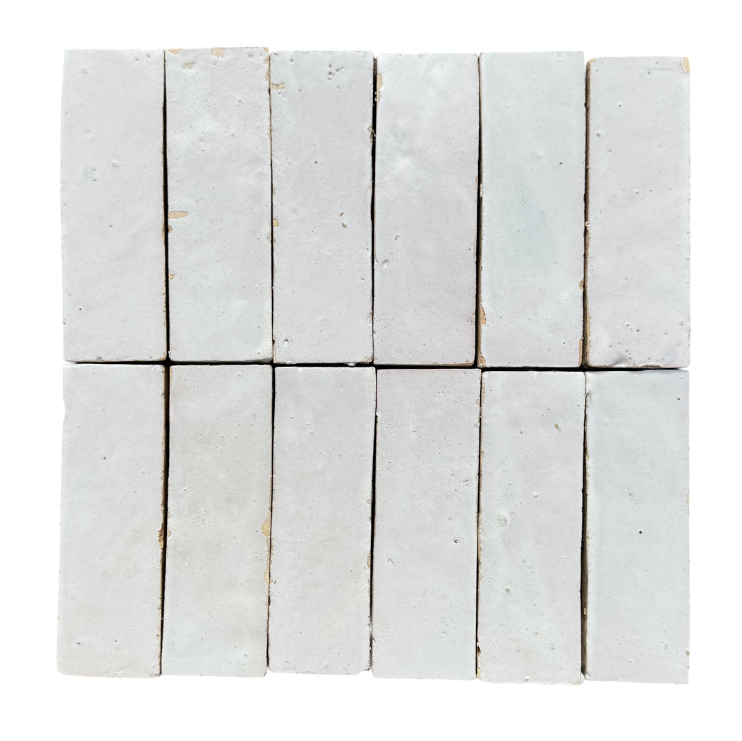 Moroccan Zellige Bejmat Snow 50x150mm