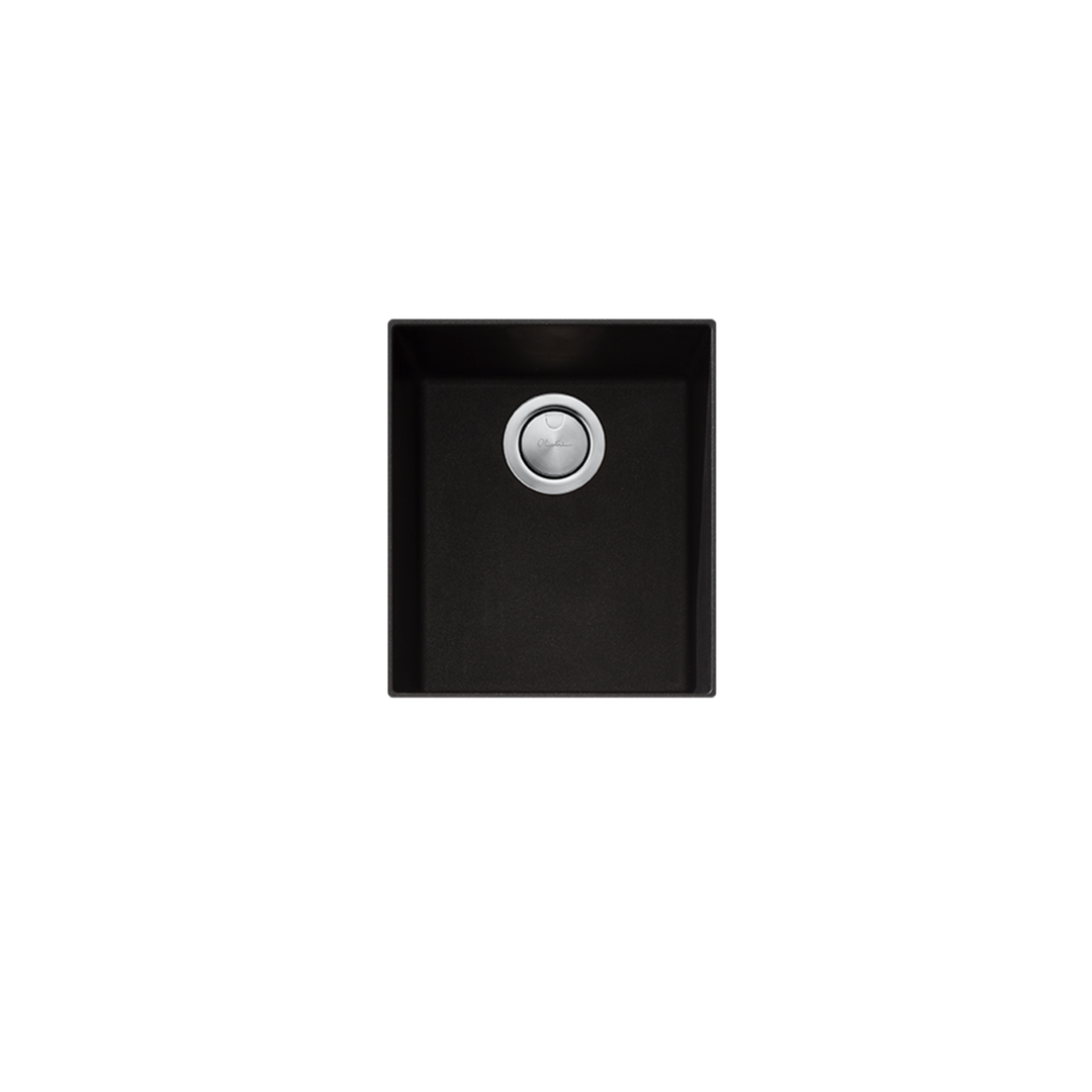 Oliveri Santorini Black Standard Bowl Undermount Sink