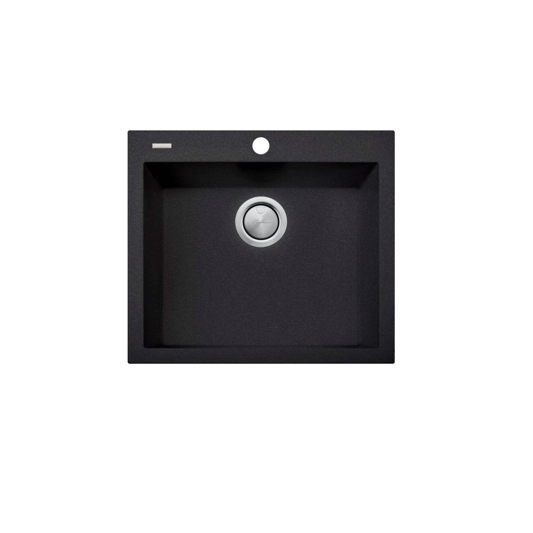 Oliveri Santorini Black Grande Bowl Topmount Sink