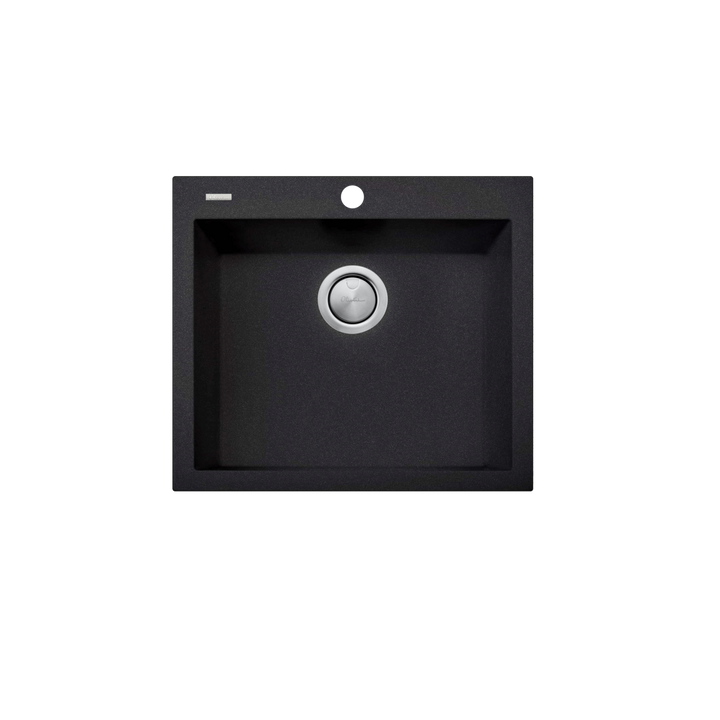 Oliveri Santorini Black Grande Bowl Topmount Sink