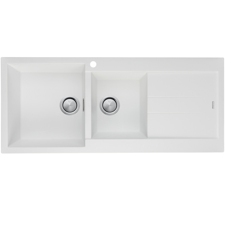 Oliveri Santorini 1 & 3/4 Bowl Topmount Sink With Drainer
