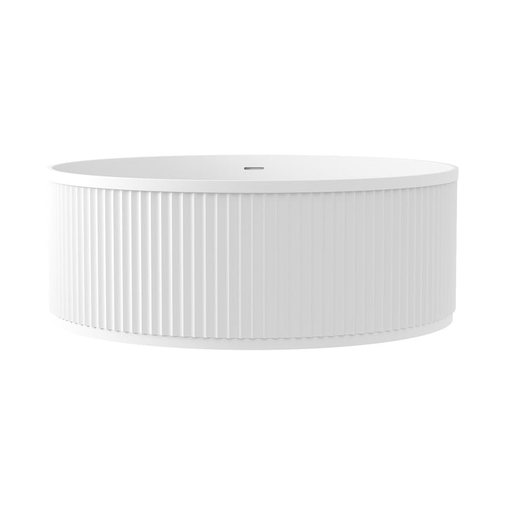Fienza Minka Solid Surface Round Freestanding Bath 1500mm Matte White