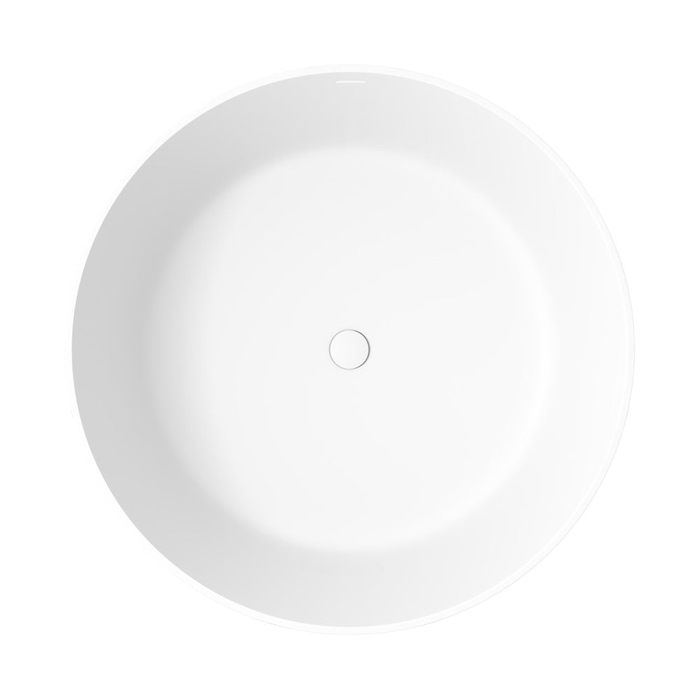 Fienza Minka Solid Surface Round Freestanding Bath 1500mm Matte White