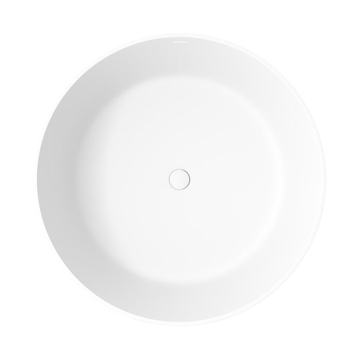 Fienza Minka Solid Surface Round Freestanding Bath 1500mm Matte White