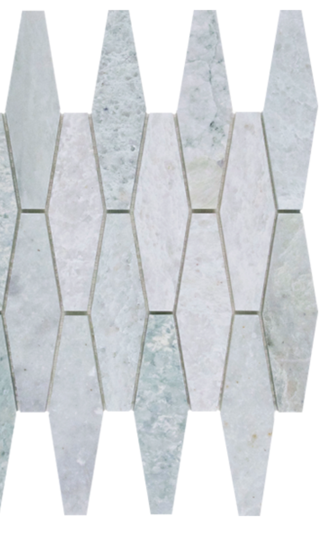 Ming Green Honed Long Hexagon Mosaic