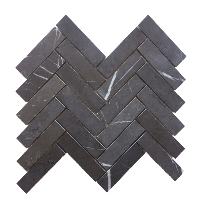 Pietra Grey Herringbone Mosaic