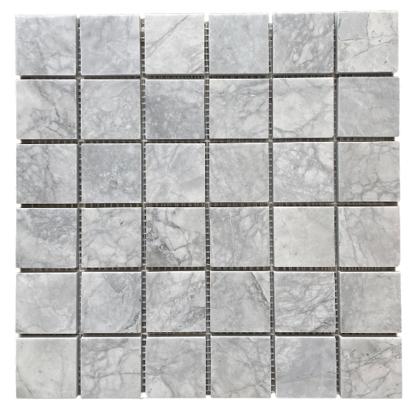 Super White Quartzite Square Mosaic