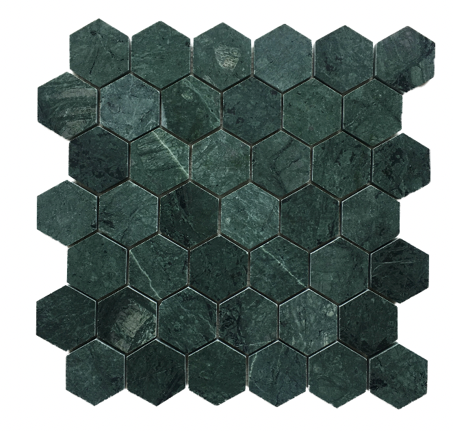 Indian Green Hexagon Mosaic