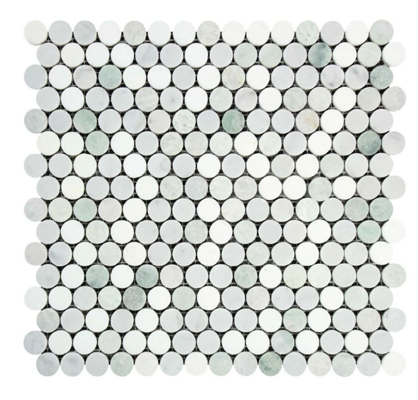 Ming Green Penny Round Mosaic