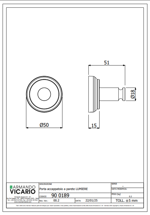 Abey Armando Vicario Lumiere Robe Hook