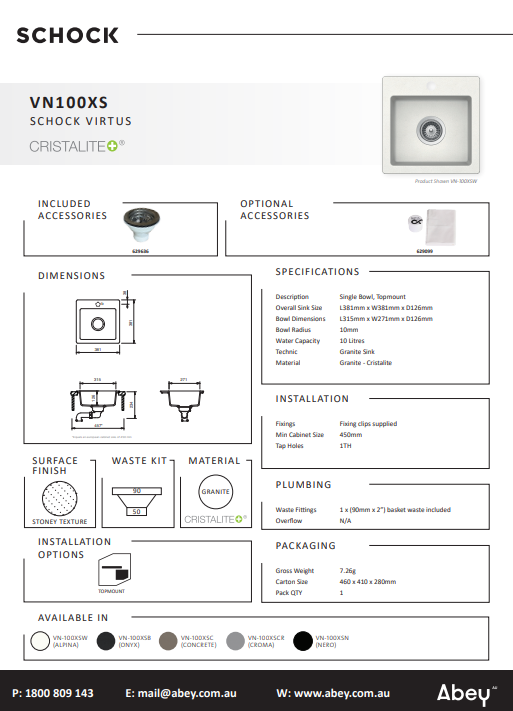 Abey Laundry Sink with Dual Bypass