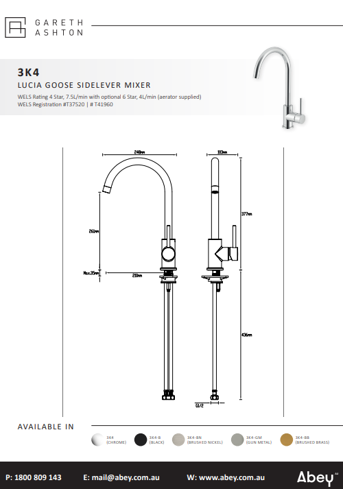 Abey Gareth Ashton Lucia Goose Sidelever Mixer