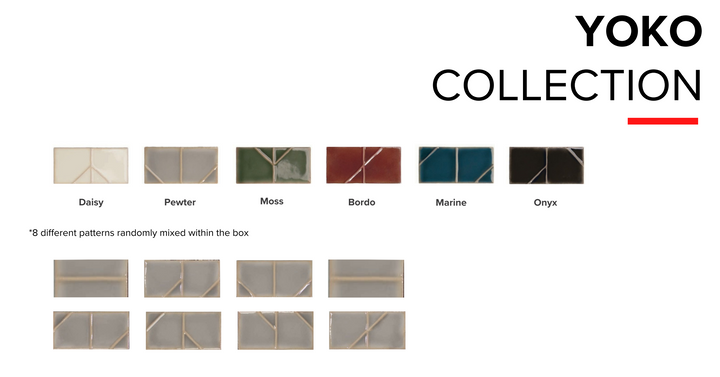 Yoko Collection Spanish Gloss Ceramic Wall Tiles