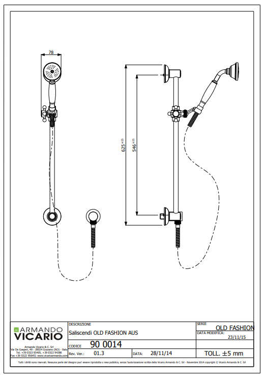Abey Vicario Provincial Shower on Rail