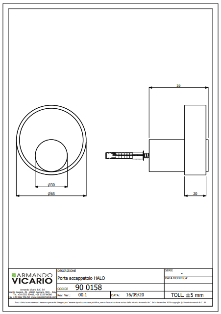 Abey Vicario Piazza Robe Hook