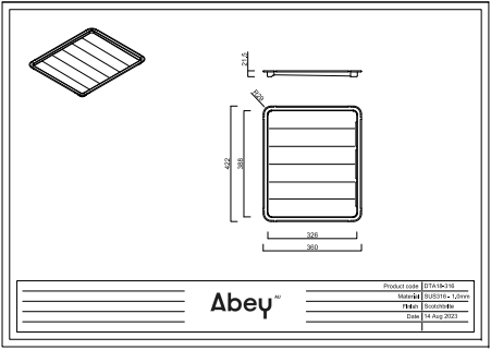 Abey Alfresco Drainer Tray