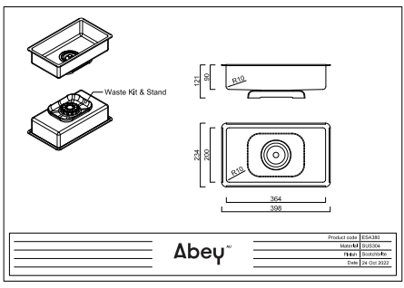 Abey Boutique Eco-Sink Small Wash Bowl