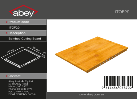 Abey Cutting Board with Magnets