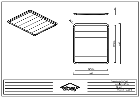 Abey Montego Drain Tray