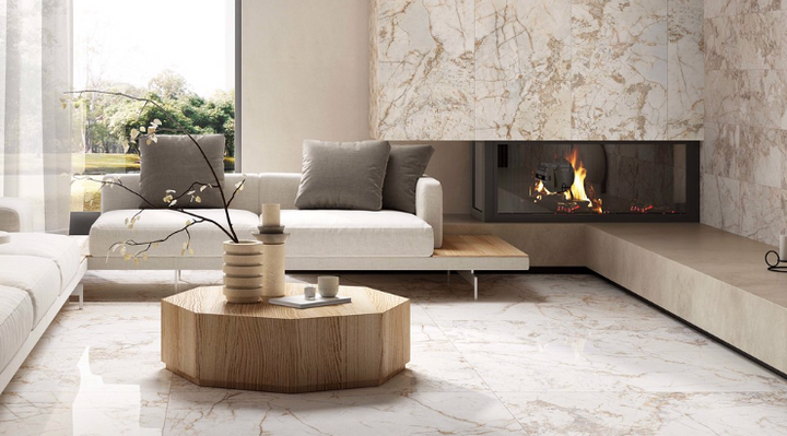 Meteorite Italian Porcelain Marble Tile Series