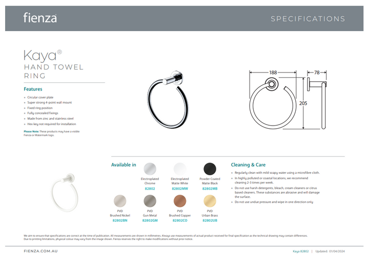 Kaya Hand Towel Ring