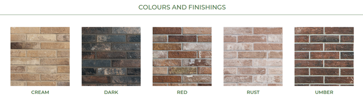 Bristol Series Brick Effect Italian Made Porcelain Stoneware 60x250mm