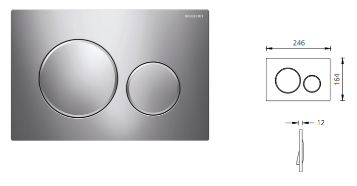 Geberit Concealed Cistern Flush Plate with Round Buttons